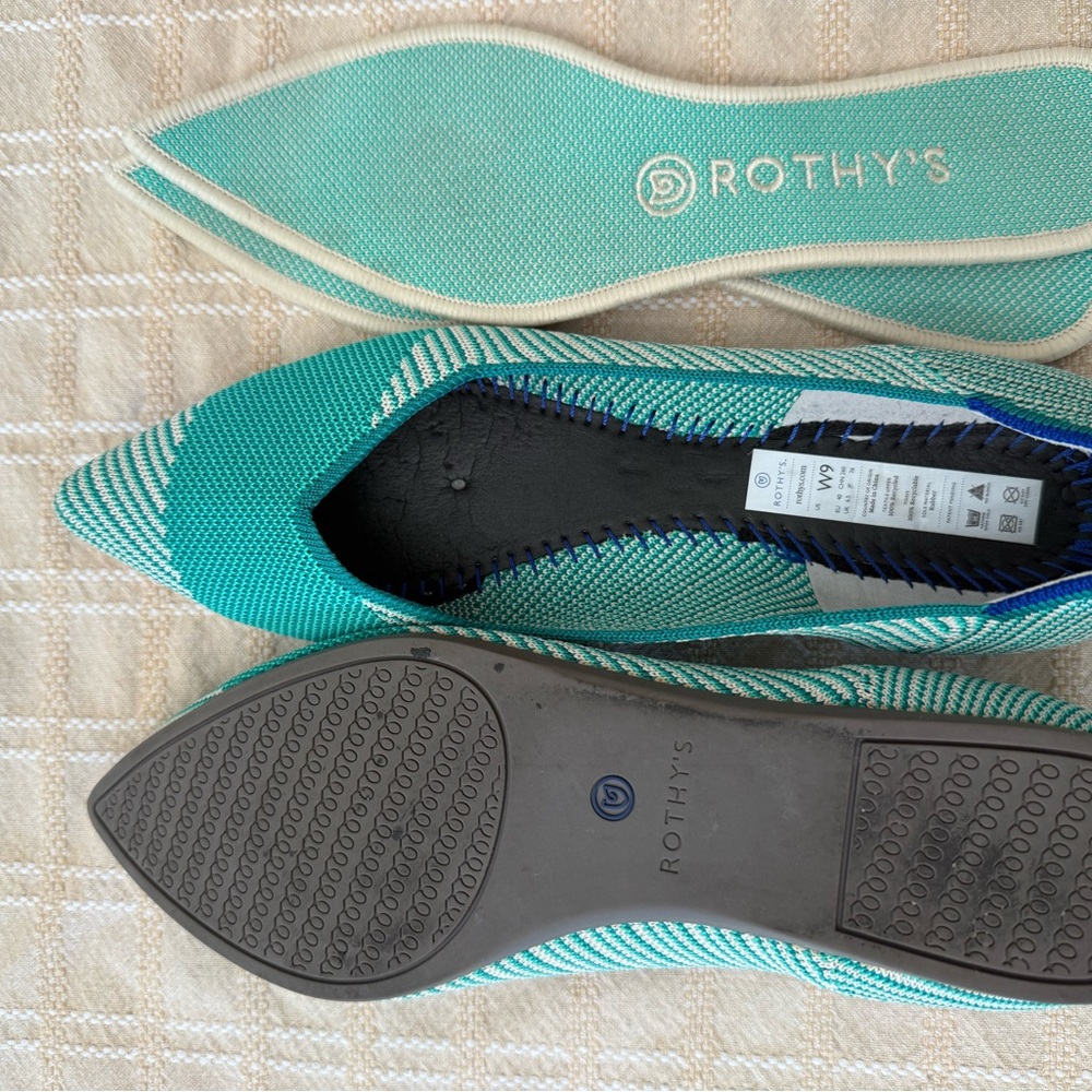 Rothy's Teal and Blue Flats - Picture 3 of 3